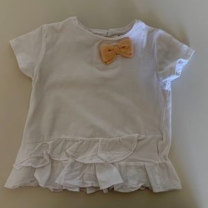 ZARA baby girls t-shirt with ruffled bottom